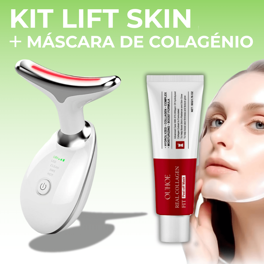 Massageador Facial para rosto e pescoço Efeito Lifting Anti-Rugas - LIFT SKIN™
