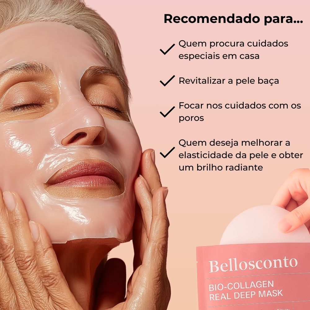 Máscaras Rejuvenescedoras de Bio-Colagénio Pacote 6 Unidades - BIOMASK™
